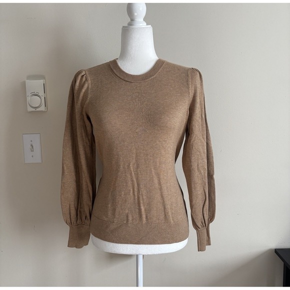 Ralph Lauren Sweaters - Lauren Ralph Lauren Black Label Belted‎ Cotton Blend Sweater Size Camel Heather